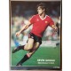 Signed picture of Kevin Moran the Manchester United footballer.